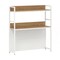 Desktop Bookshelf Hutch 2 Tier Monitor Stand with Pegboard Storage Organizer for Computer Desk Gaming Table Office Use